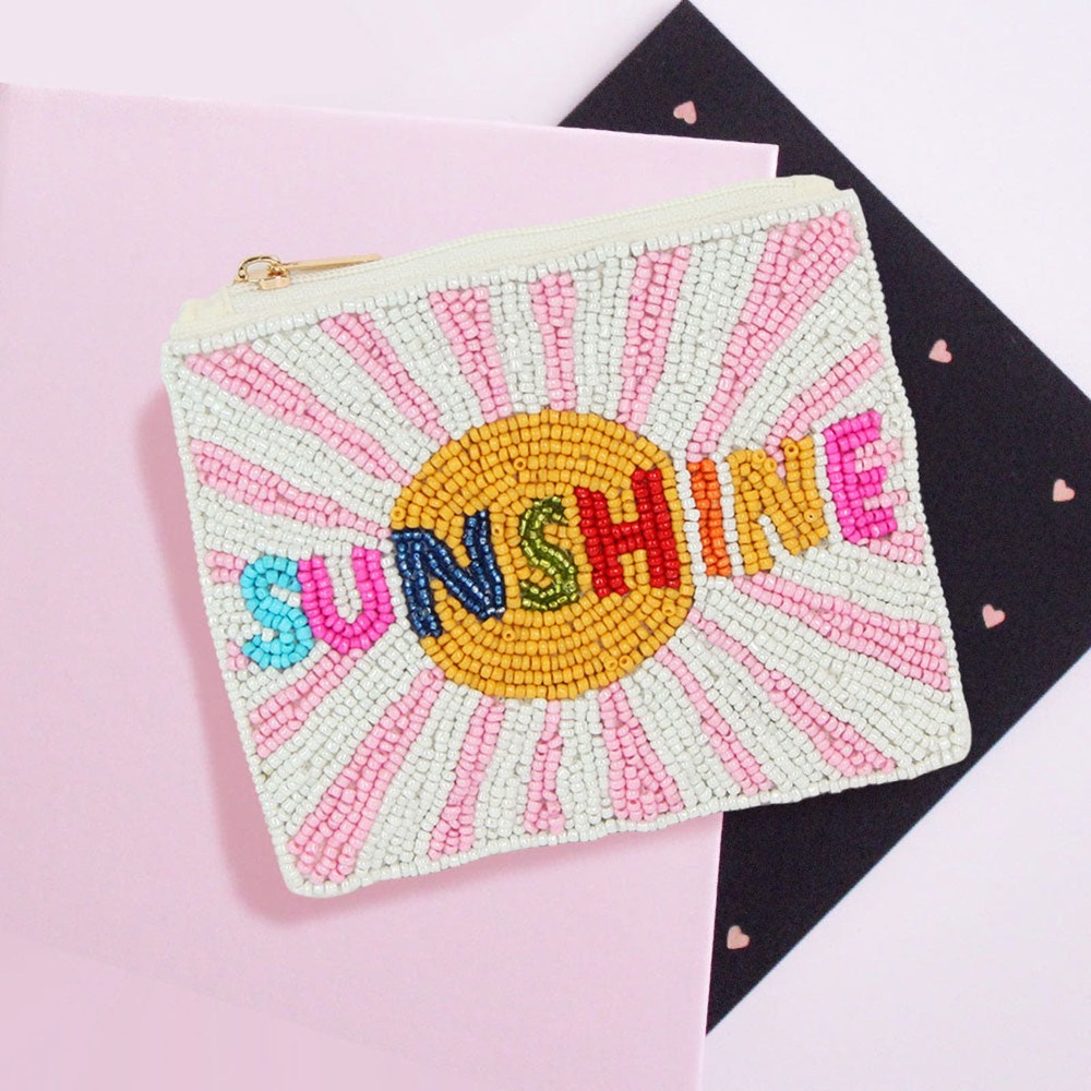 "Sunshine" Beaded Pouch